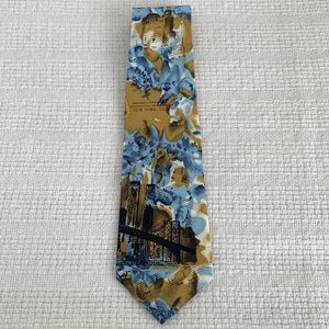 NWT  New York, New York Art Tie   Frank Sinatra and Twin Towers Imortilized  …